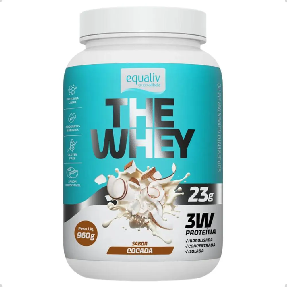 THE WHEY PROTEIN 3W 23G DE PROTEINA 960G EQUALIV Cocada