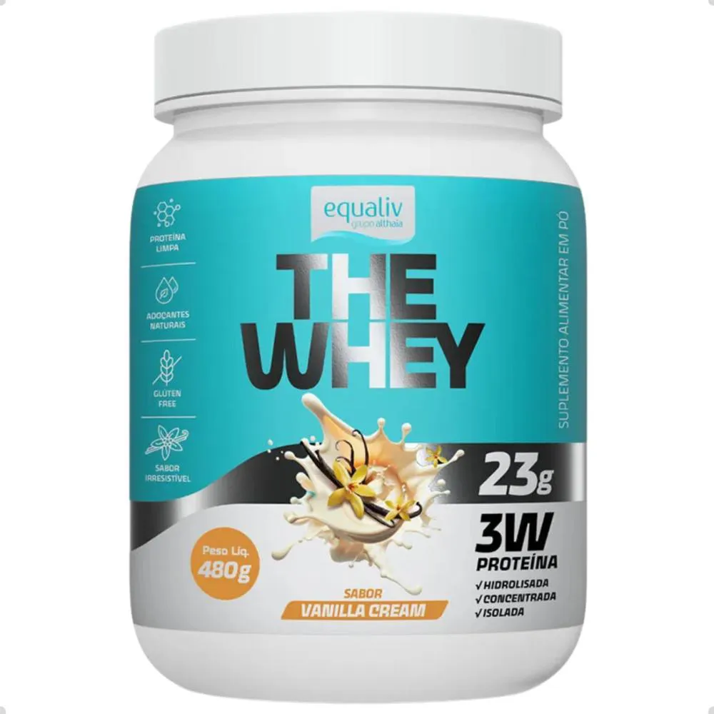 THE WHEY PROTEIN 3W 23G DE PROTEINA 480G EQUALIV Baunilha