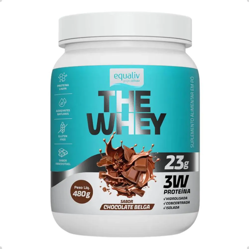 THE WHEY PROTEIN 3W 23G DE PROTEINA 480G EQUALIV Chocolate Belga