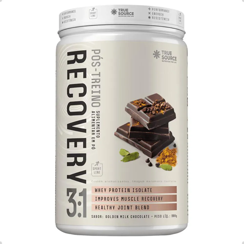 RECOVERY POS TREINO 3:1 WHEY ISOLADO 900G TRUE SOURCE Golden Milk Chocolate