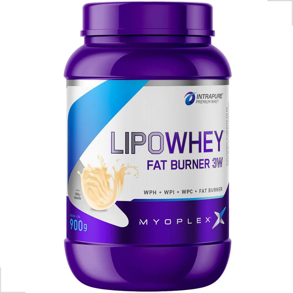 LIPO WHEY PROTEIN FAT BURNER 3W PREMIUM 900G MYOPLEX Baunilha