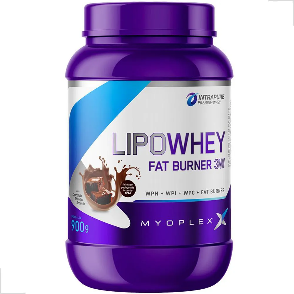 LIPO WHEY PROTEIN FAT BURNER 3W PREMIUM 900G MYOPLEX Chocolate COM Brownie