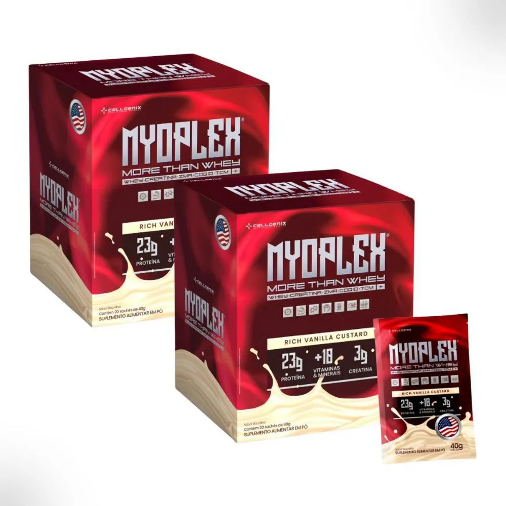 KIT 2X MYOPLEX PROTEIN 20 SACHêS DE 40G (800G) MYOPLEX Baunilha