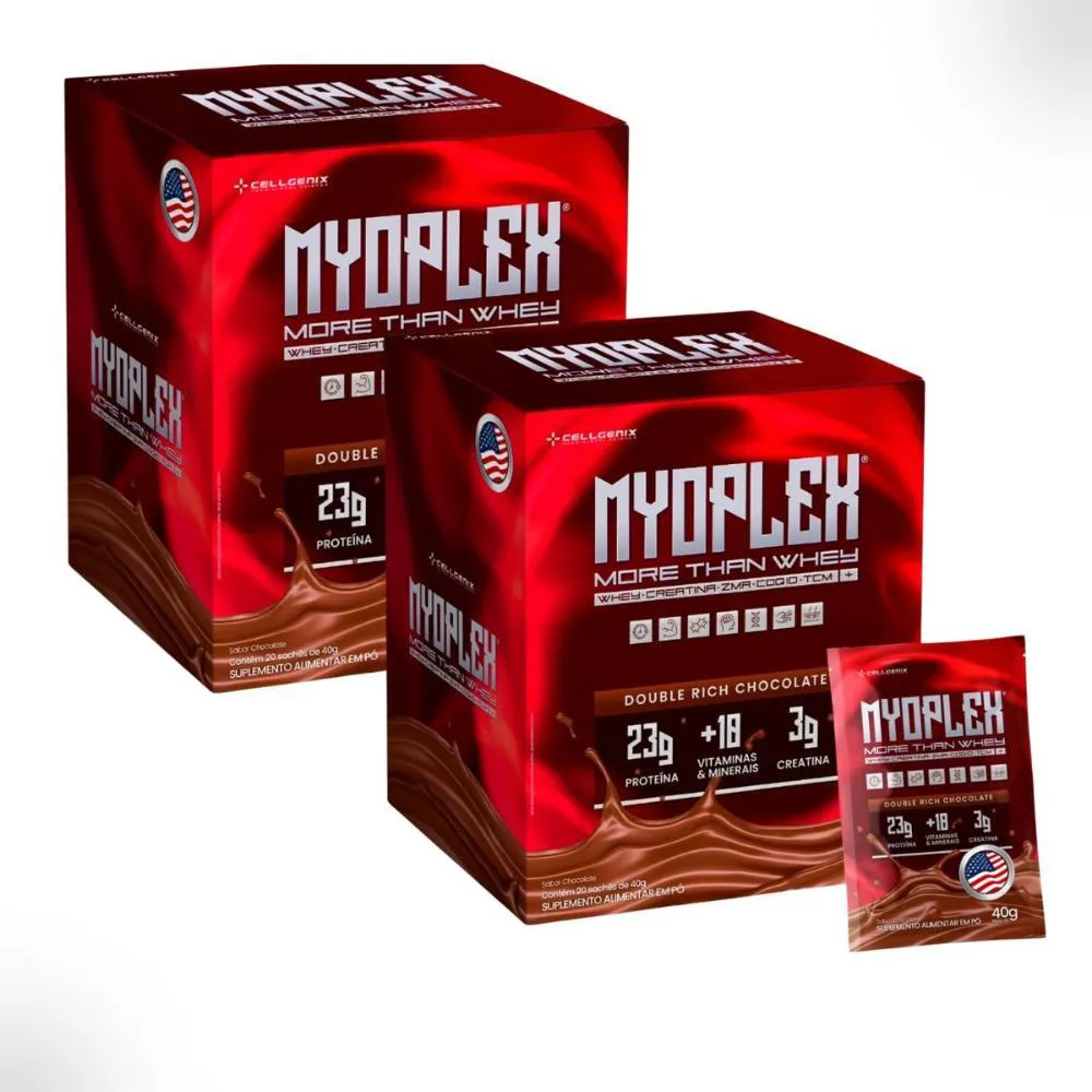 KIT 2X MYOPLEX PROTEIN 20 SACHêS DE 40G (800G) MYOPLEX Chocolate