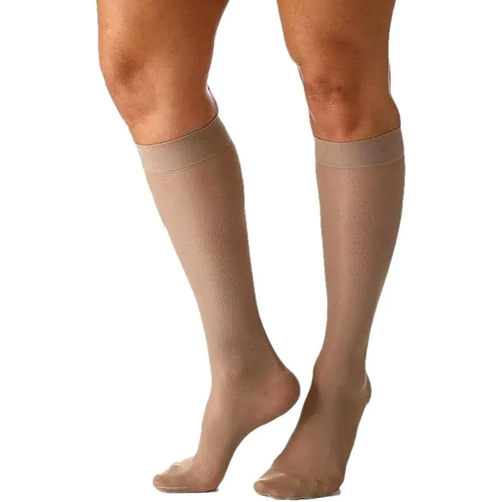 MEIA 3/4 SELECT COMFORT PREMIUM SIGVARIS - 20-30MMHG - NATURAL ESCURA - FECHADA - P2