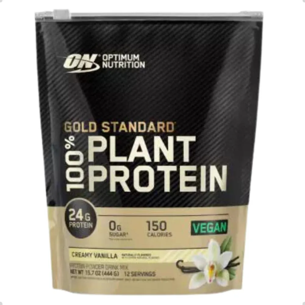 100% PLANT PROTEIN GOLD VEGAN REFIL 444G 0,98LBS OPTIMUM Creamy Vanilla