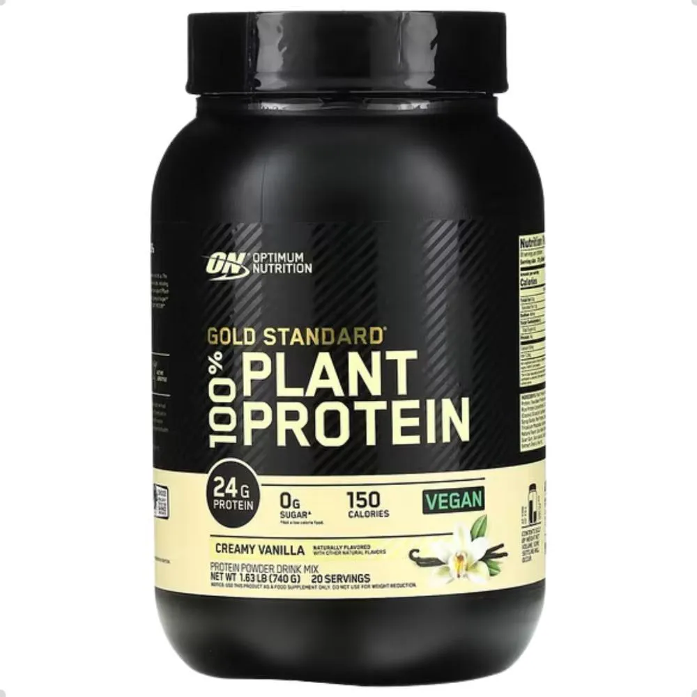 100% PLANT PROTEIN GOLD VEGAN STANDARD 740G 1,63LBS OPTIMUM Creamy Vanilla