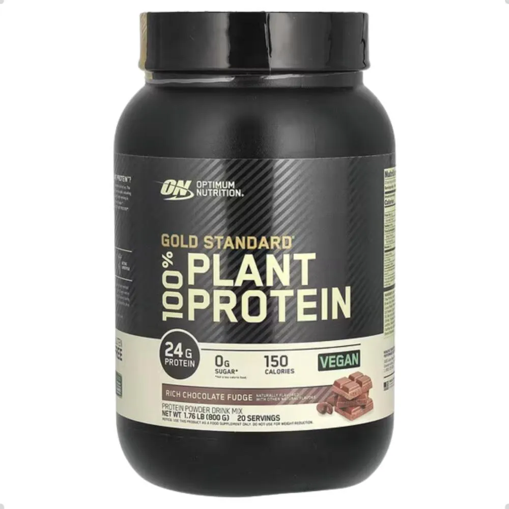 100% PLANT PROTEIN GOLD VEGAN STANDARD 740G 1,63LBS OPTIMUM Rich Chocolate Fudge