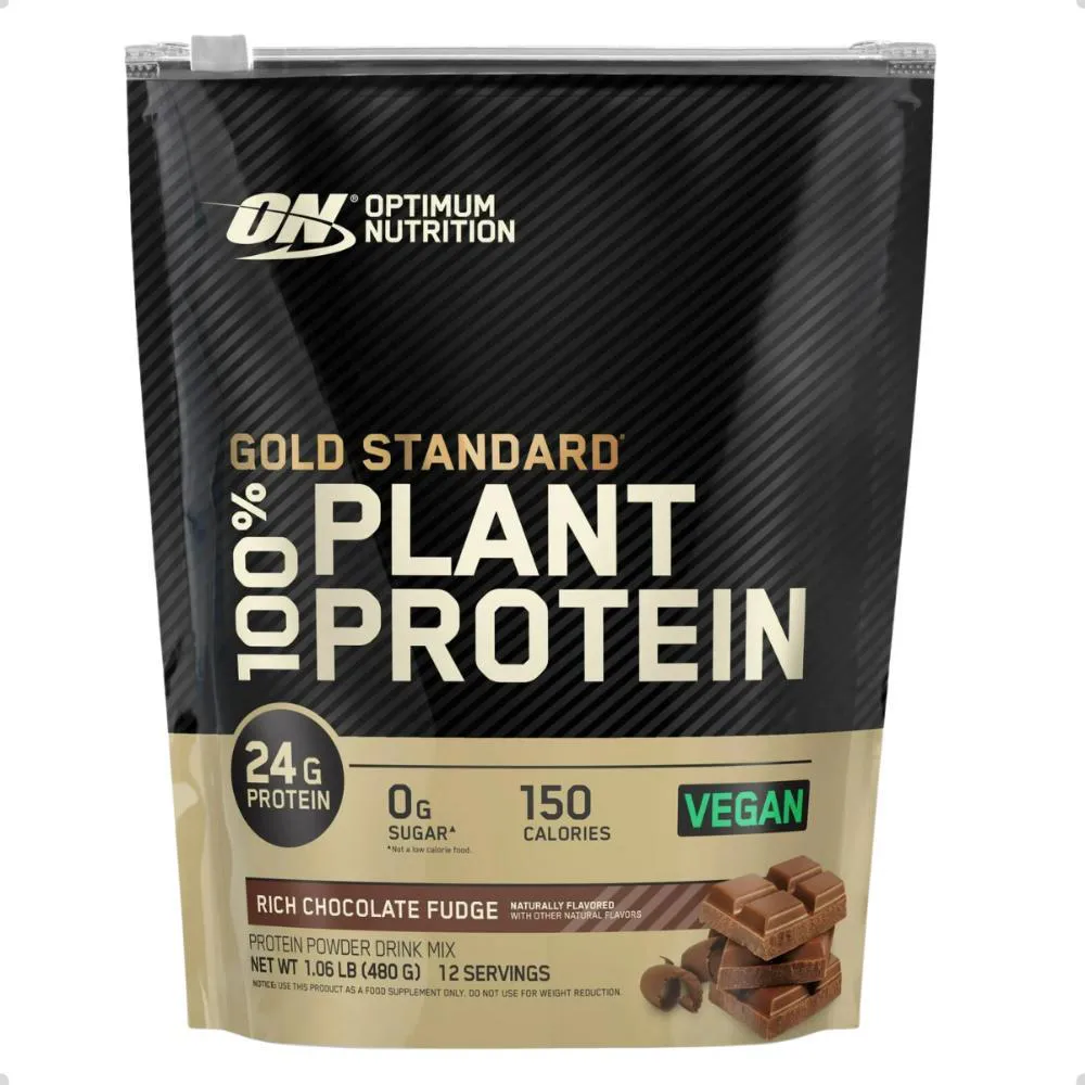 100% PLANT PROTEIN GOLD VEGAN REFIL 444G 0,98LBS OPTIMUM Rich Chocolate Fudge