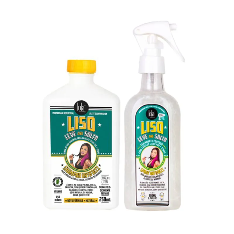 LOLA LISO LEVE E SOLTO SHAMPOO + SPRAY ANTIFRIZZ