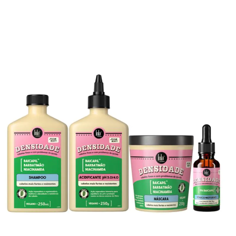LOLA DENSIDADE SHAMPOO + MASCARA + ACIDIFICANTE + TôNICO NOTURNO