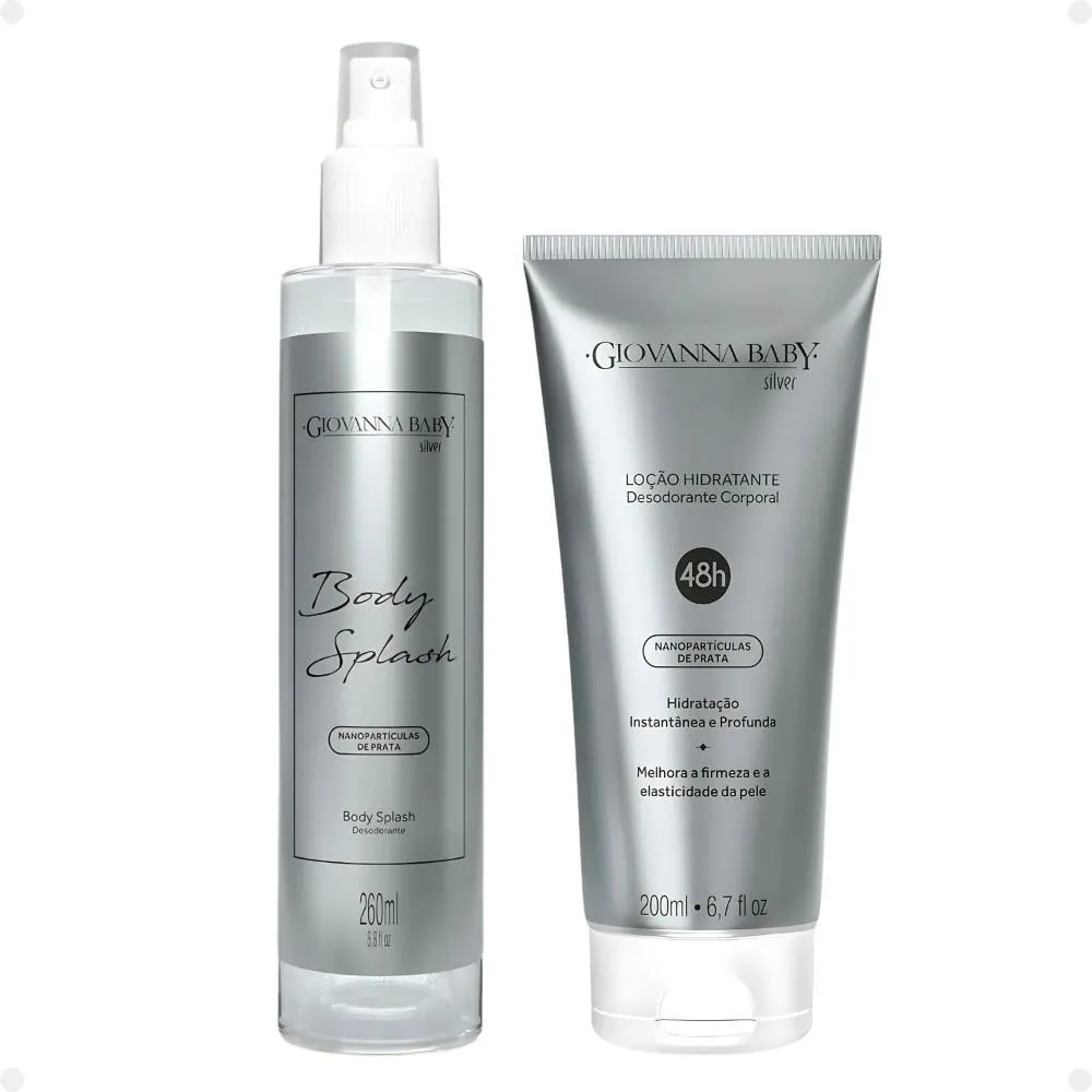 KIT GIOVANNA BABY SILVER: 1 BODY SPLASH E 1 LOçãO HIDRATANTE