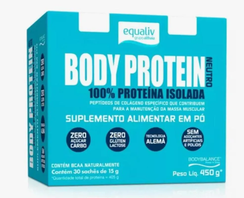 BODY PROTEIN 100% ISOLADO CAIXA 30 SACHêS 15G EQUALIV