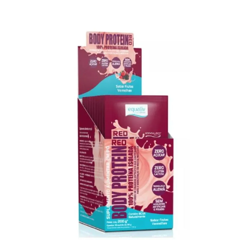 BODY PROTEIN 100% ISOLADO CAIXA 10 SACHêS 20G EQUALIV