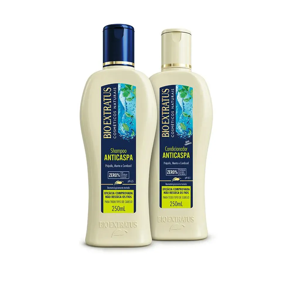 KIT BIO EXTRATUS ANTICASPA SHAMPOO E CONDICIONADOR 250ML