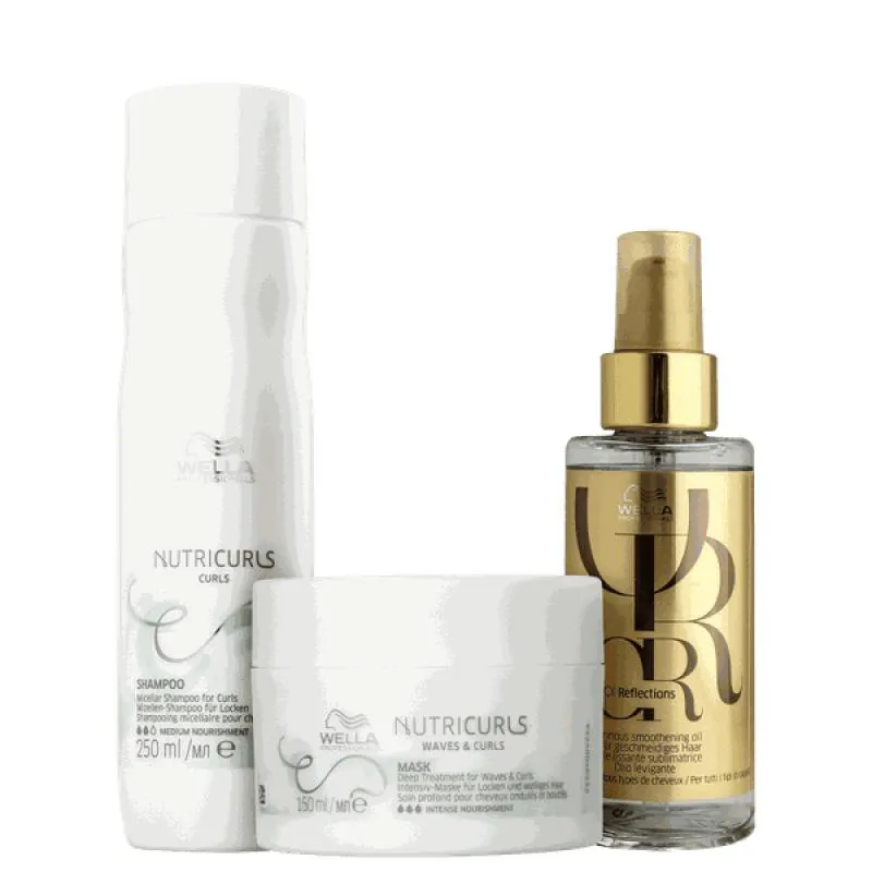 WELLA NUTRICURLS DUO TRATAMENTO HOME CARE + ÓLEO 100ML