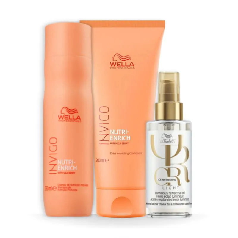 WELLA NUTRI-ENRICH DUO HOME CARE + ÓLEO LIGHT 100ML