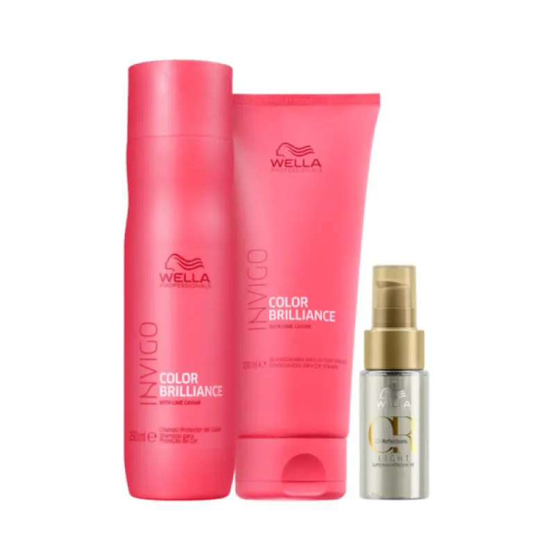 WELLA COLOR BRILLIANCE DUO HOME CARE + ÓLEO LIGHT 30ML