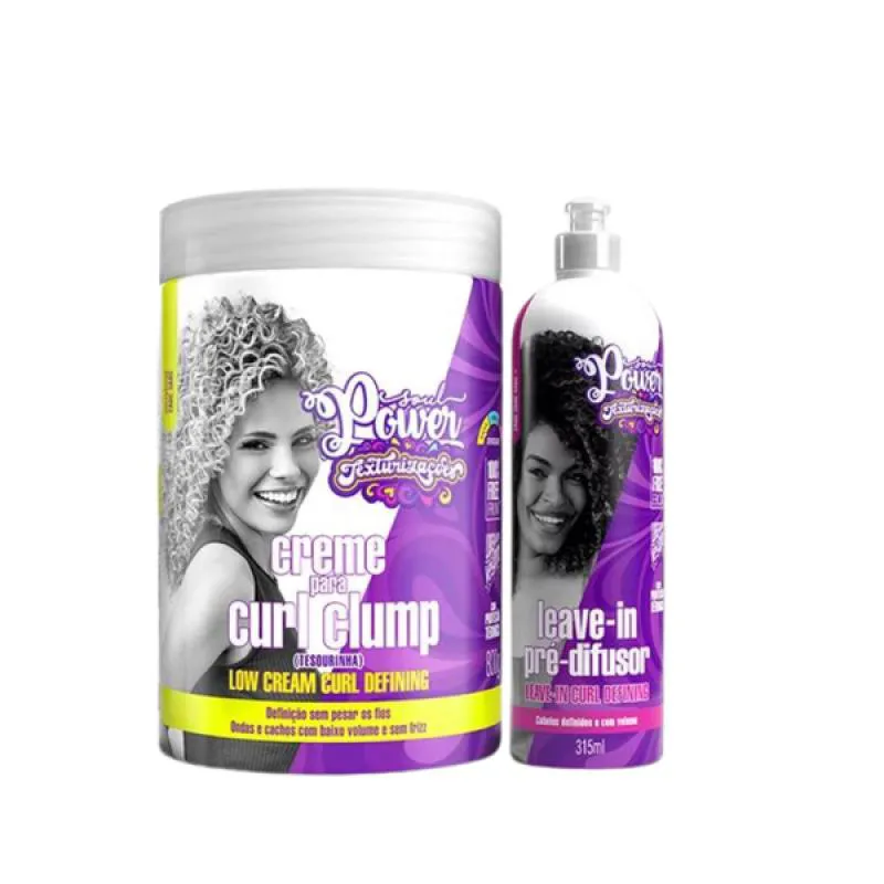 SOUL POWER TEXTURIZAçõES CURL LOW CLUMP 800ML + LEAVE-IN