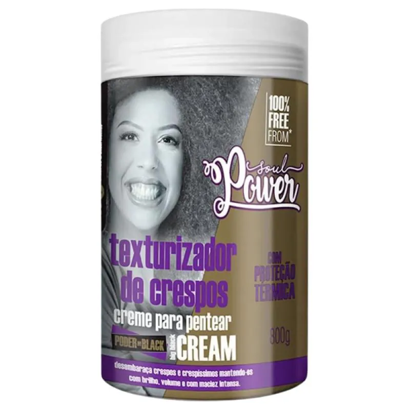 SOUL POWER POWER BLACK CREME PARA PENTEAR 800ML