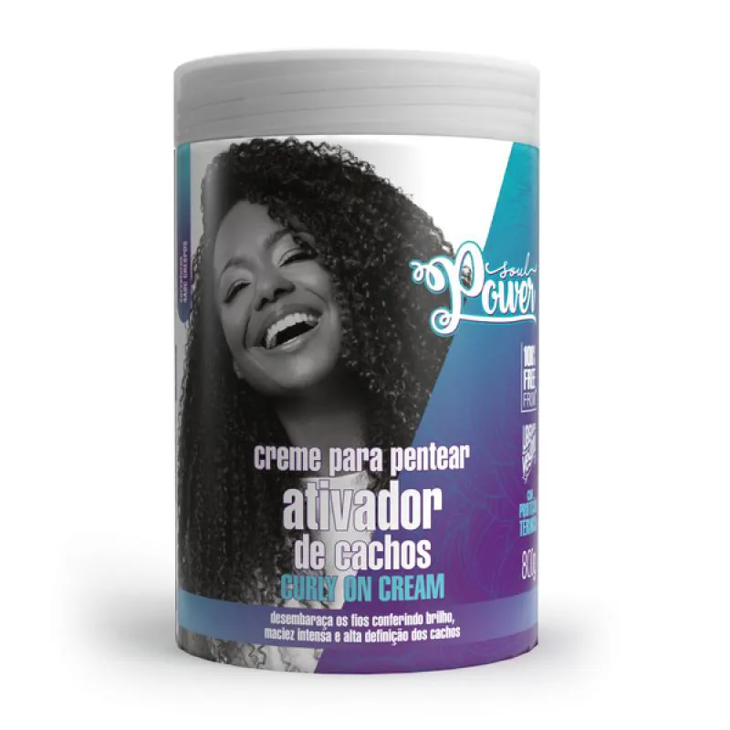SOUL POWER CURLY ON CREAM CREME PARA PENTEAR 800ML