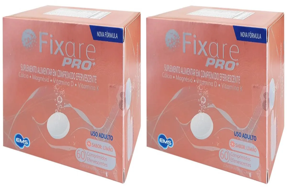 KIT 2 FIXARE PRO+ MDKCA 60 COMPRIMIDOS EFERVECENTES - EMS