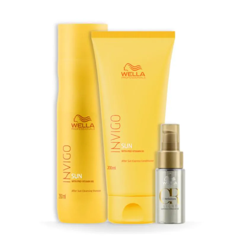 WELLA SUN SHAMPOO + CONDICIONADOR + ÓLEO LIGHT 30ML