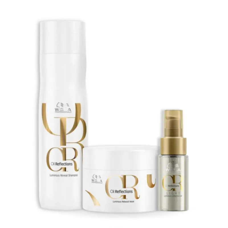 WELLA OIL REFLECTIONS DUO TRATAMENTO HOME CARE + ÓLEO LIGHT 30ML