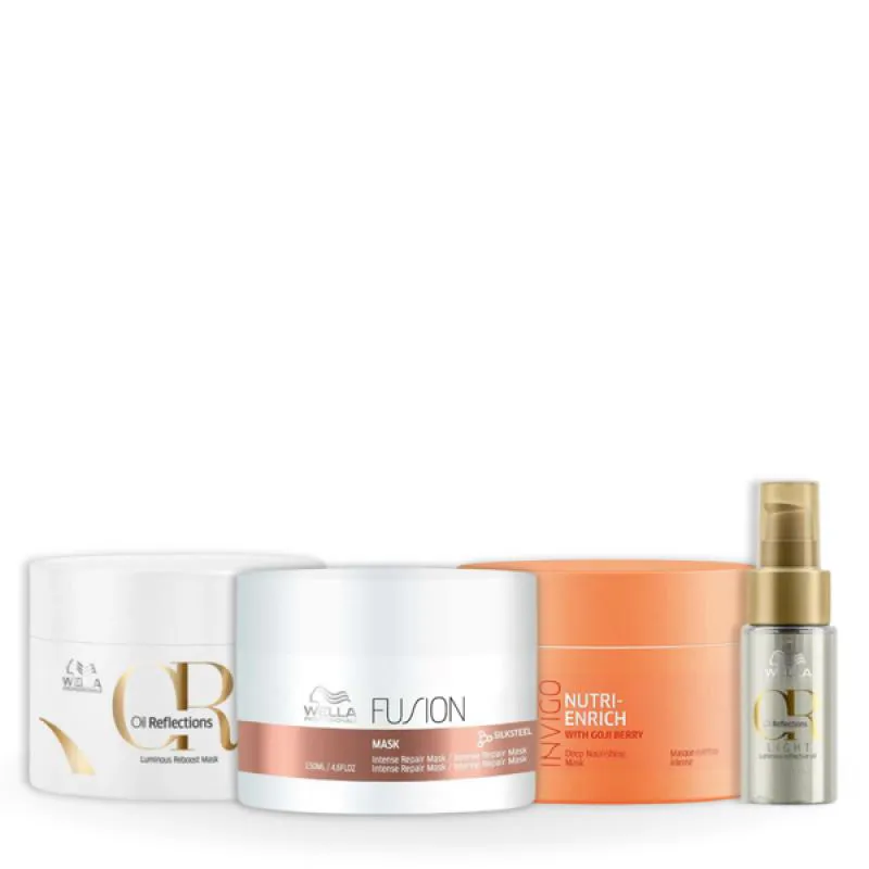 WELLA CRONOGRAMA FUSION 150ML + ENRICH 150ML + OIL 150ML + ÓLEO LIGHT 30ML