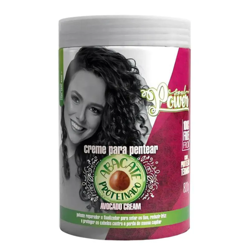 SOUL POWER ABACATE PROTEINADO CREME PARA PENTEAR 800ML
