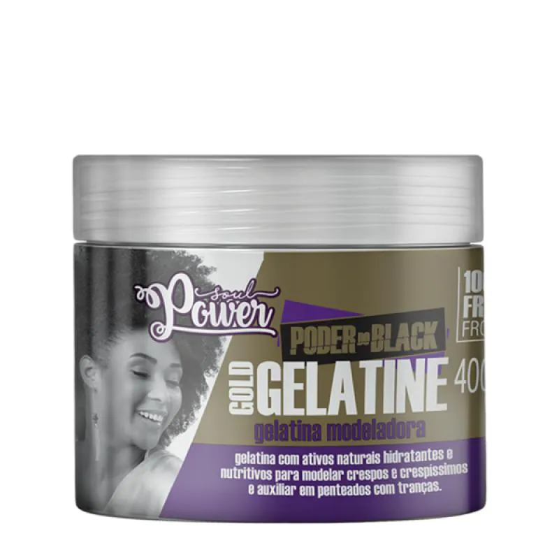 PODER DO BLACK GELATINA MODELADORA GOLD GELATINE 400G SOUL POWER