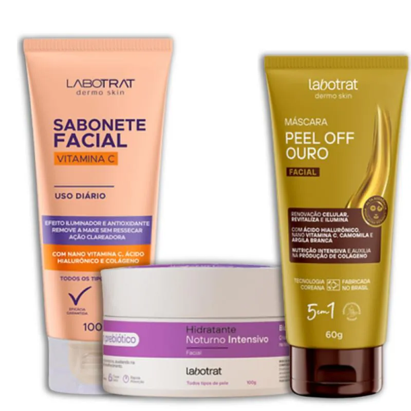 LABOTRAT SAB VITAMINA C + HIDRA NOTURNO + MASC PELL OFF OURO