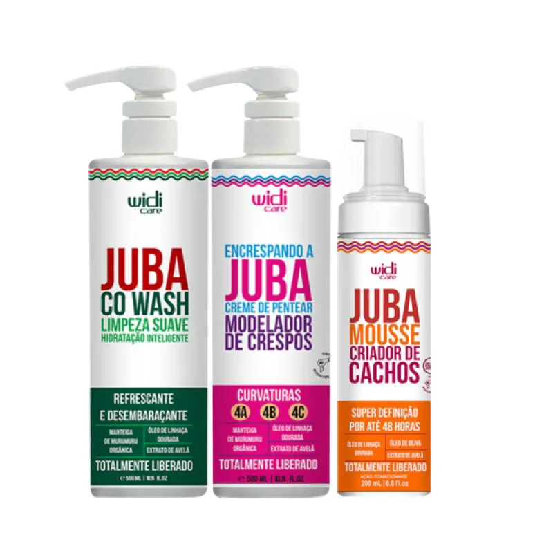 KIT WIDI JUBA CO-WASH + CPP CRESPOS + MOUSSE CACHOS 180ML
