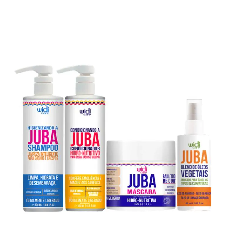 KIT JUBA SH 500ML + COND 500MML + MASC 500ML + BLEND DE ÓLEOS 60ML