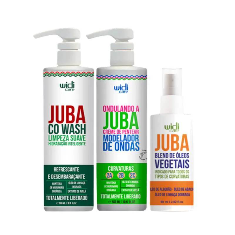 KIT JUBA CO-WASH 500ML + CPP ONDAS 500ML + BLEND DE ÓLEOS 60ML
