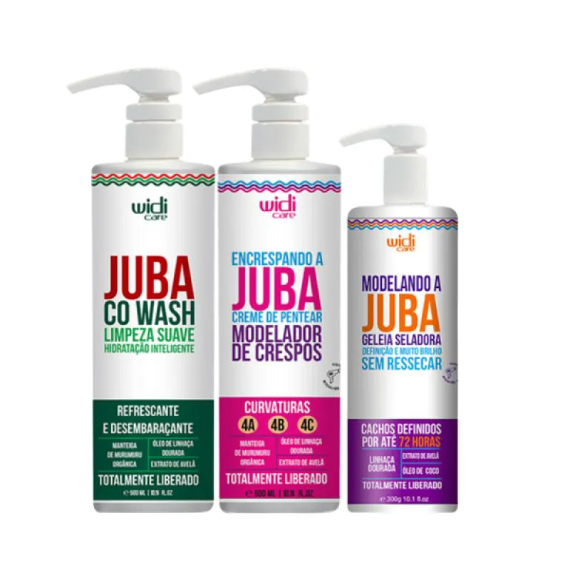 KIT JUBA CO-WASH 500ML + CPP CRESPOS 500ML + GELEIA SELADORA 300ML