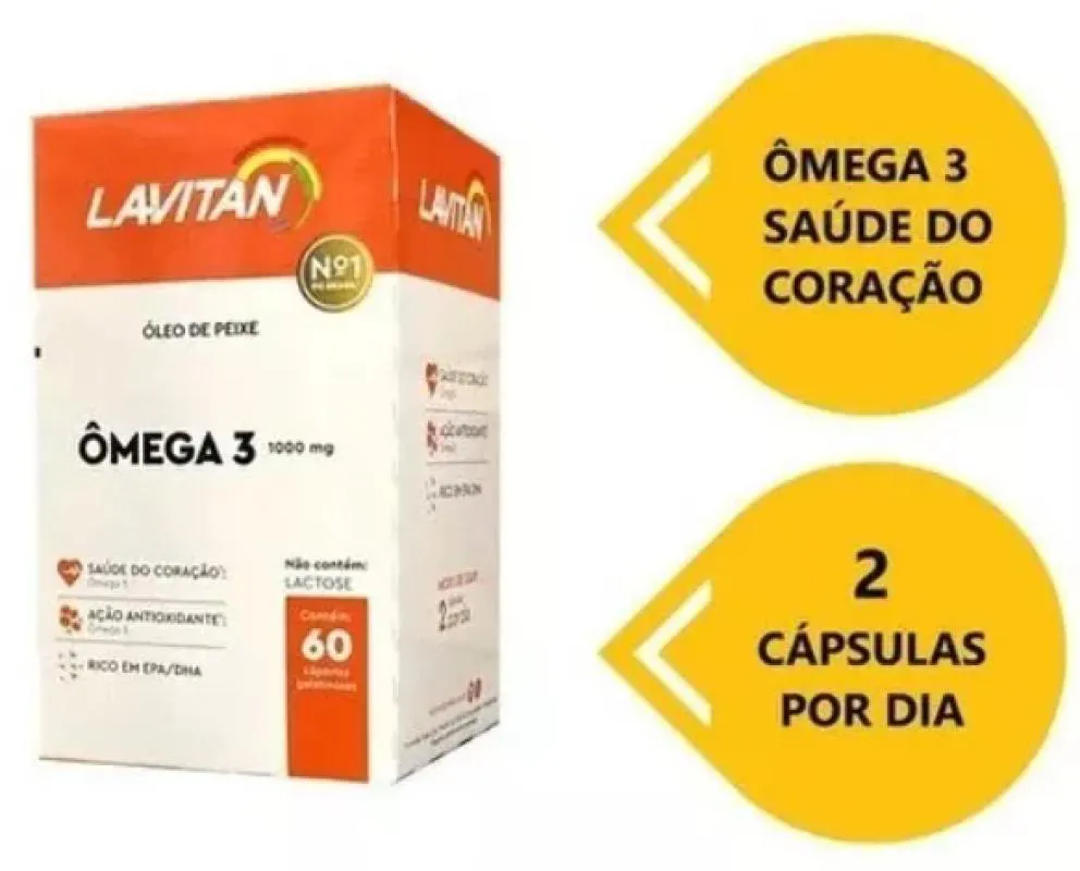 SUPLEMENTO OMEGA 3 LAVITAN C/ 60 - SAúDE E BEM-ESTAR
