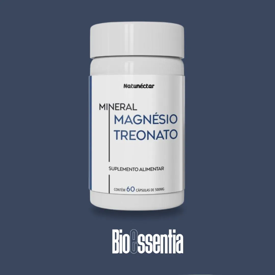 MAGNéSIO TREONATO - AUXíLIO NA MEMóRIA, CONCENTRAçãO E APRENDIZAGEM -500MG - 60 CáPSULAS - NATUNéCTAR