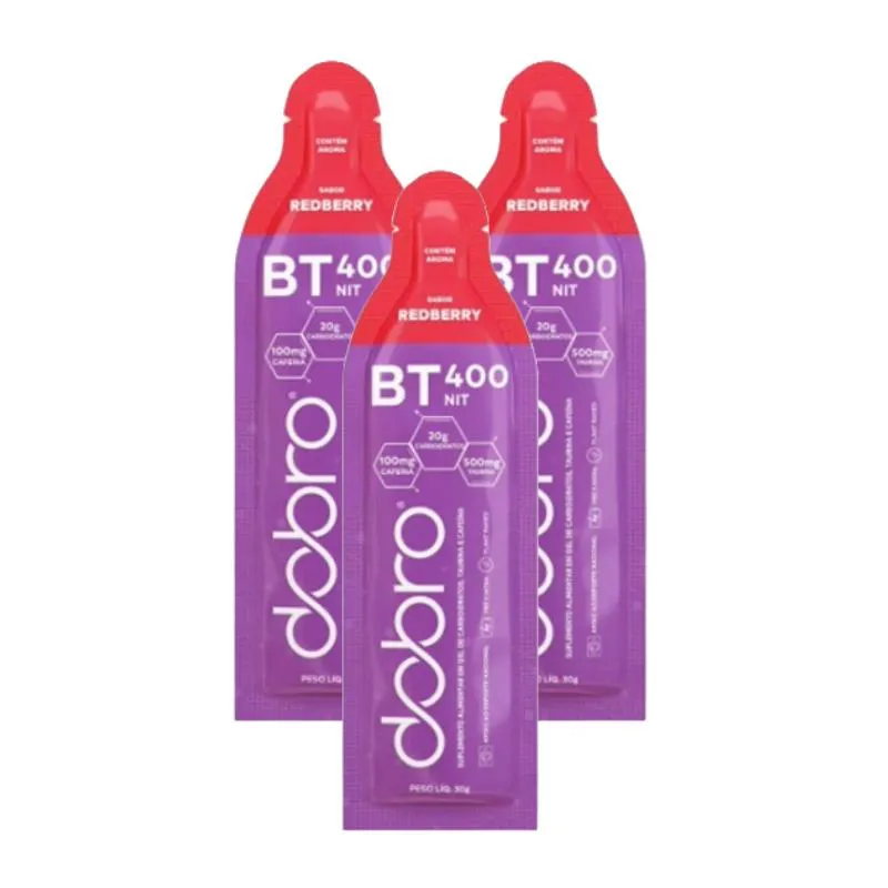 KIT 3X: BT NITRATO REDBERRY COM CAFEíNA GEL DOBRO 30G