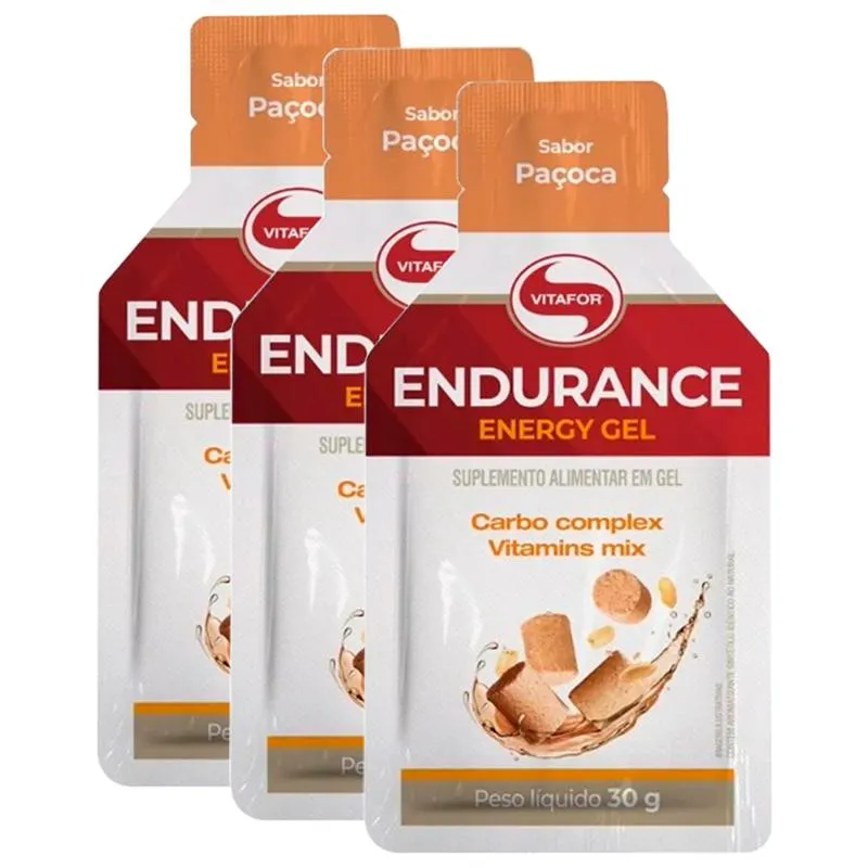 KIT 3X: ENDURANCE ENERGY CARBOIDRATO EM GEL PAçOCA VITAFOR 30G