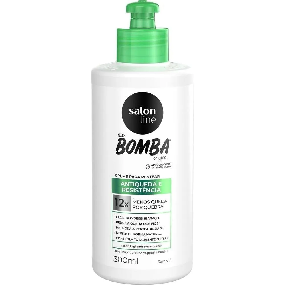 CREME PARA PENTEAR SALON LINE BOMBA ANTIQUEDA 300ML