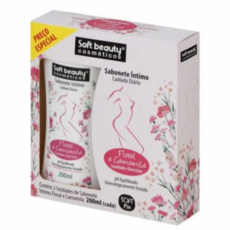 KIT SABONETE LíQUIDO INTIMO SOFT BEAUTY 2X200ML FLORAL