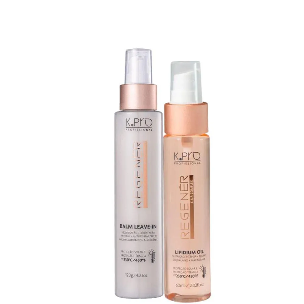 KIT K.PRO REGENER - LIPIDIUM OIL 60ML + BALM LEAVE-IN 120G