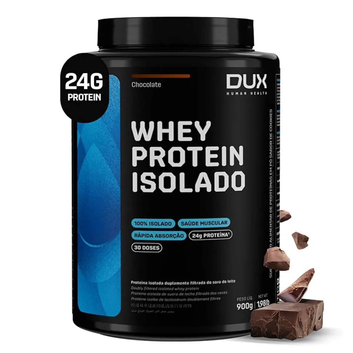 WHEY PROTEIN ISOLADO DUX 900G - CHOCOLATE