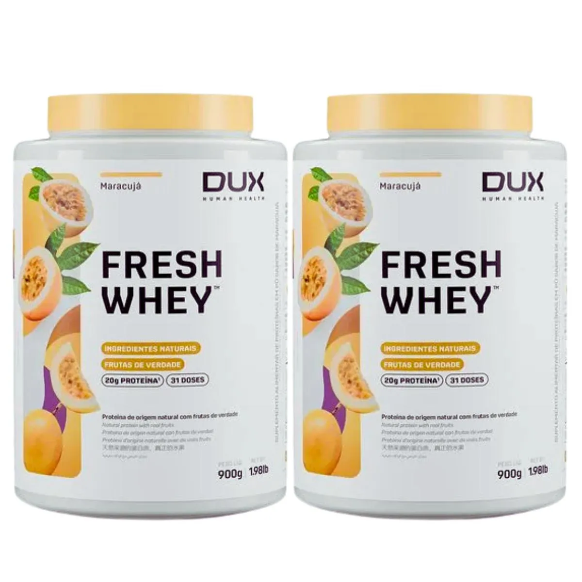 2X WHEY PROTEIN FRESH WHEY DUX 900G - MARACUJá Maracuja