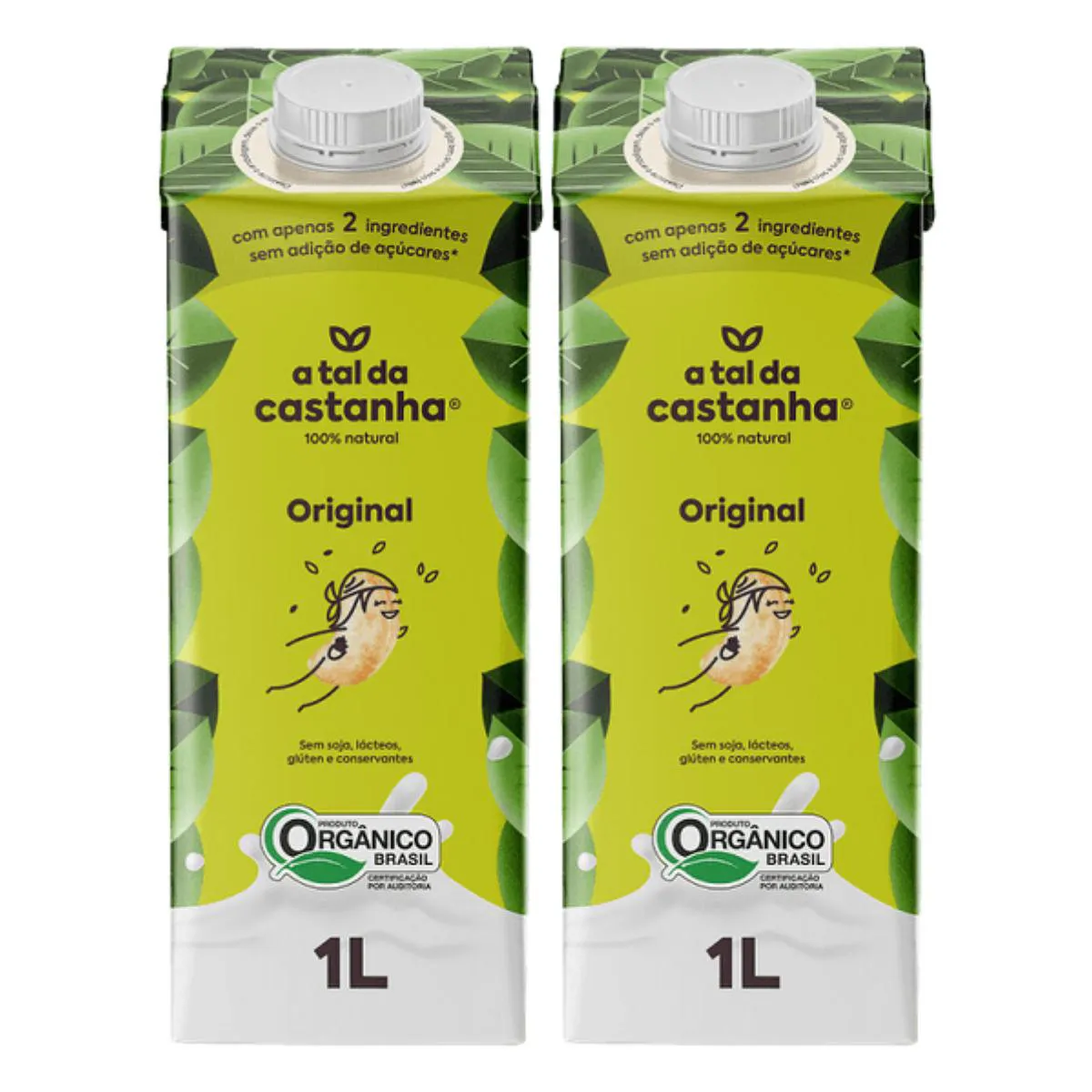 2X BEBIDA VEGETAL ORIGINAL ORGâNICO A TAL DA CASTANHA 1 LITRO