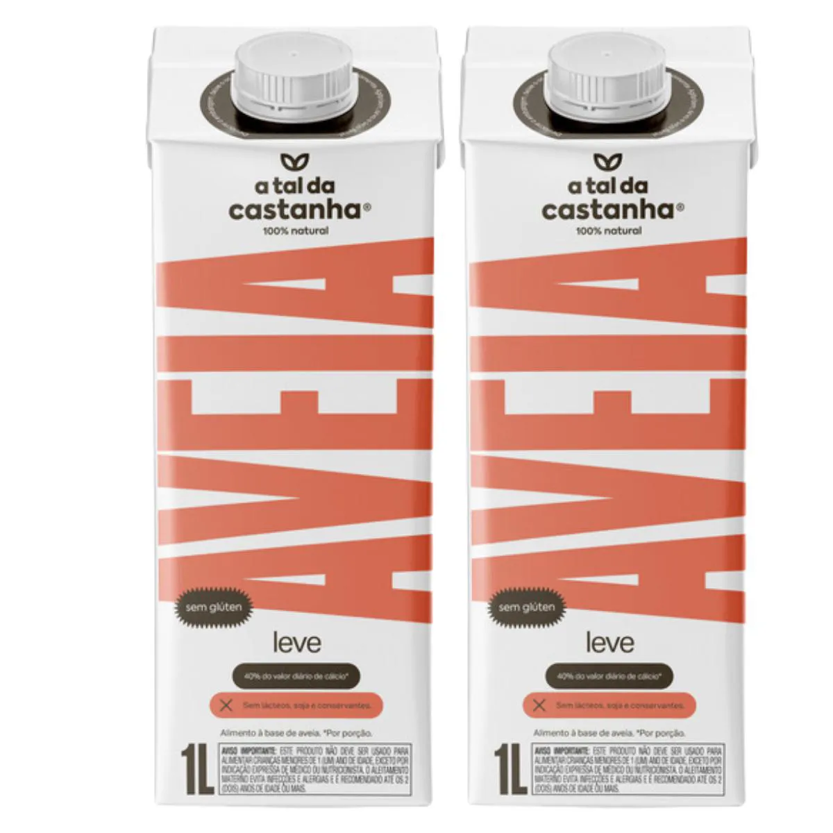 2X BEBIDA VEGETAL AVEIA A TAL DA CASTANHA 1 LITRO