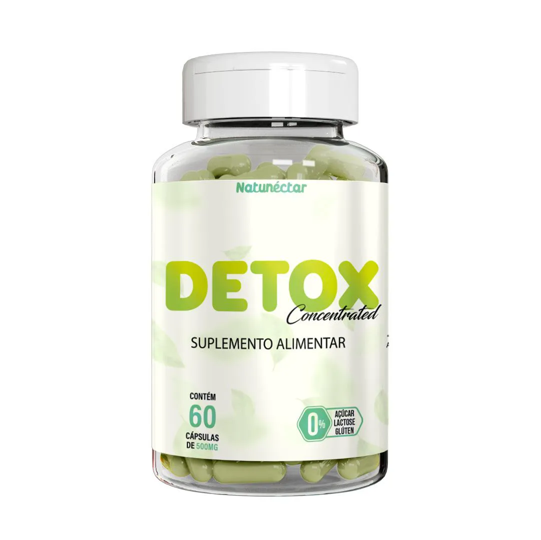DETOX CONCENTRATED SUPLEMENTO ALIMENTAR NATUNECTAR  500MG - 60 CáPSULAS
