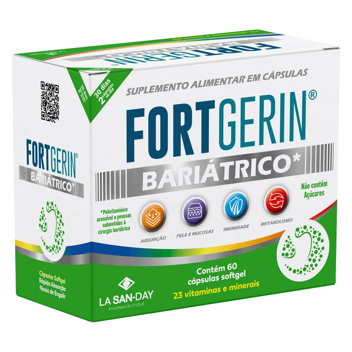 SUPLEMENTO ALIMENTAR FORTGERIN BARIáTRICO - 60 CáPSULAS - LA SAN DAY