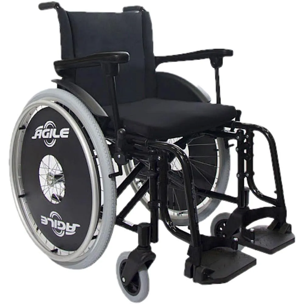 CADEIRA DE RODAS AGILE JAGUARIBE - PRETA - 46CM